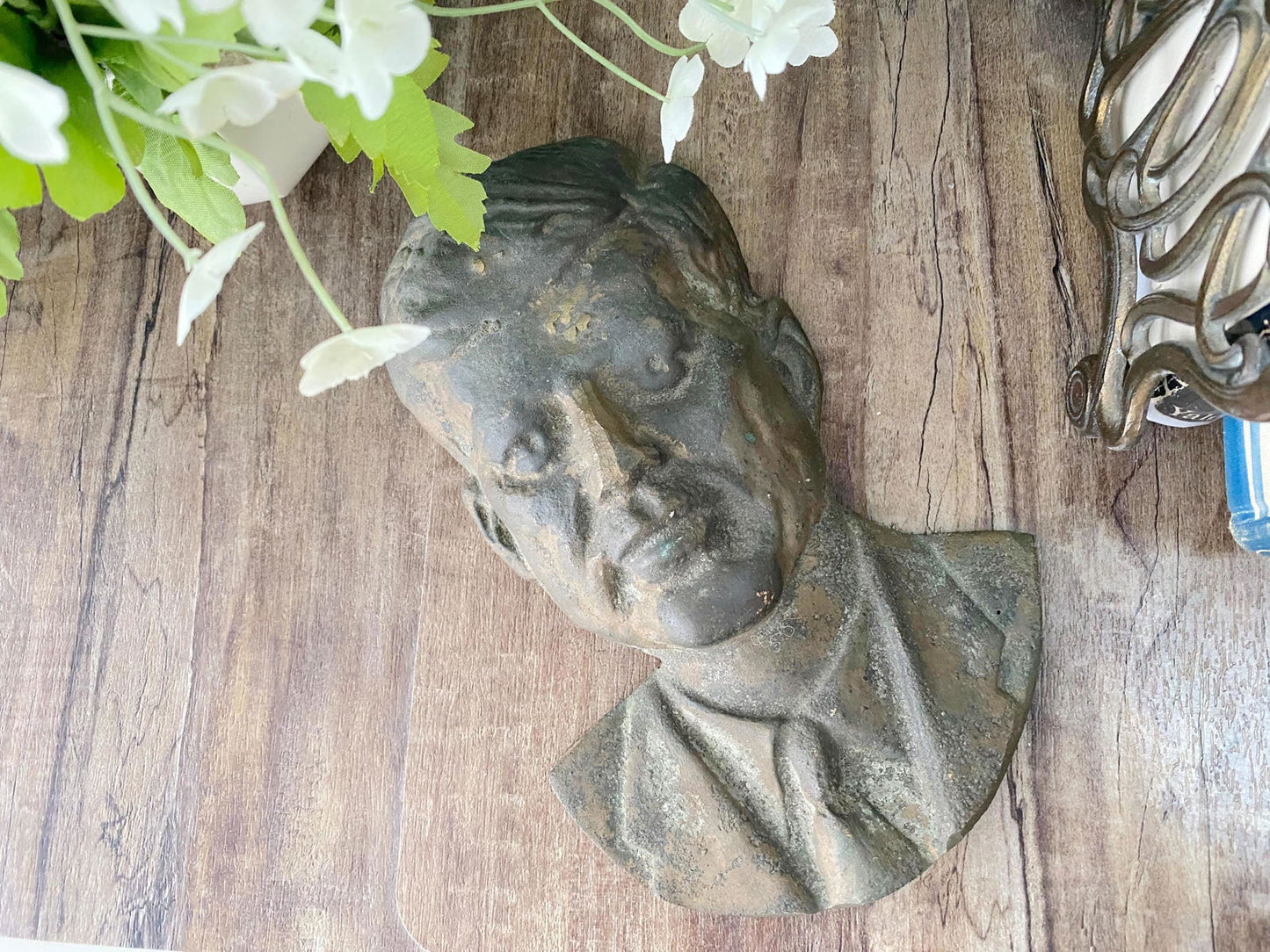 Vintage John F. Kennedy Cast Iron Plaque at Duckwells