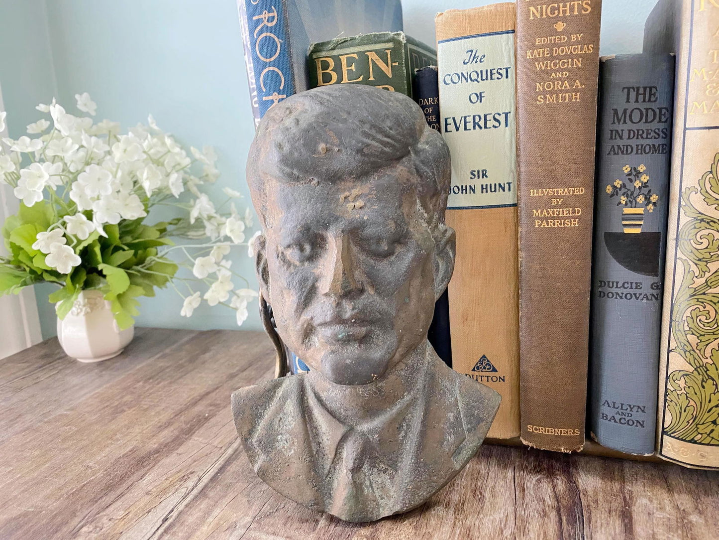Vintage John F. Kennedy Cast Iron Plaque at Duckwells