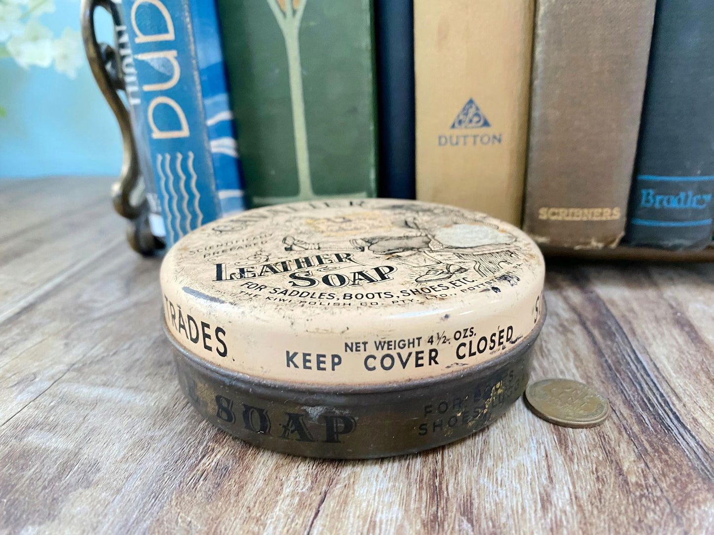Vintage Leather Soap Tin - Duckwells