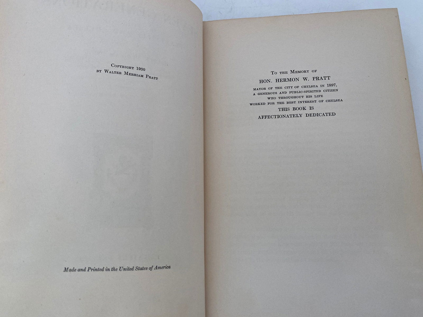 Vintage Massachusetts History Book Seven Generations A Story of Prattville and Chelsea - Duckwells