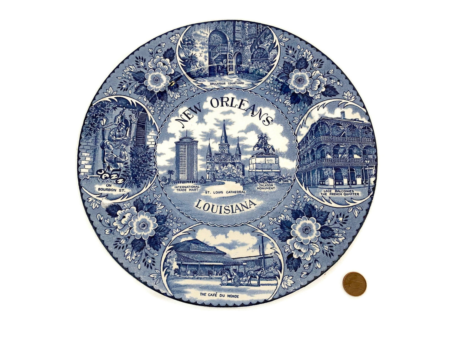 Vintage New Orleans Souvenir Plate at Duckwells