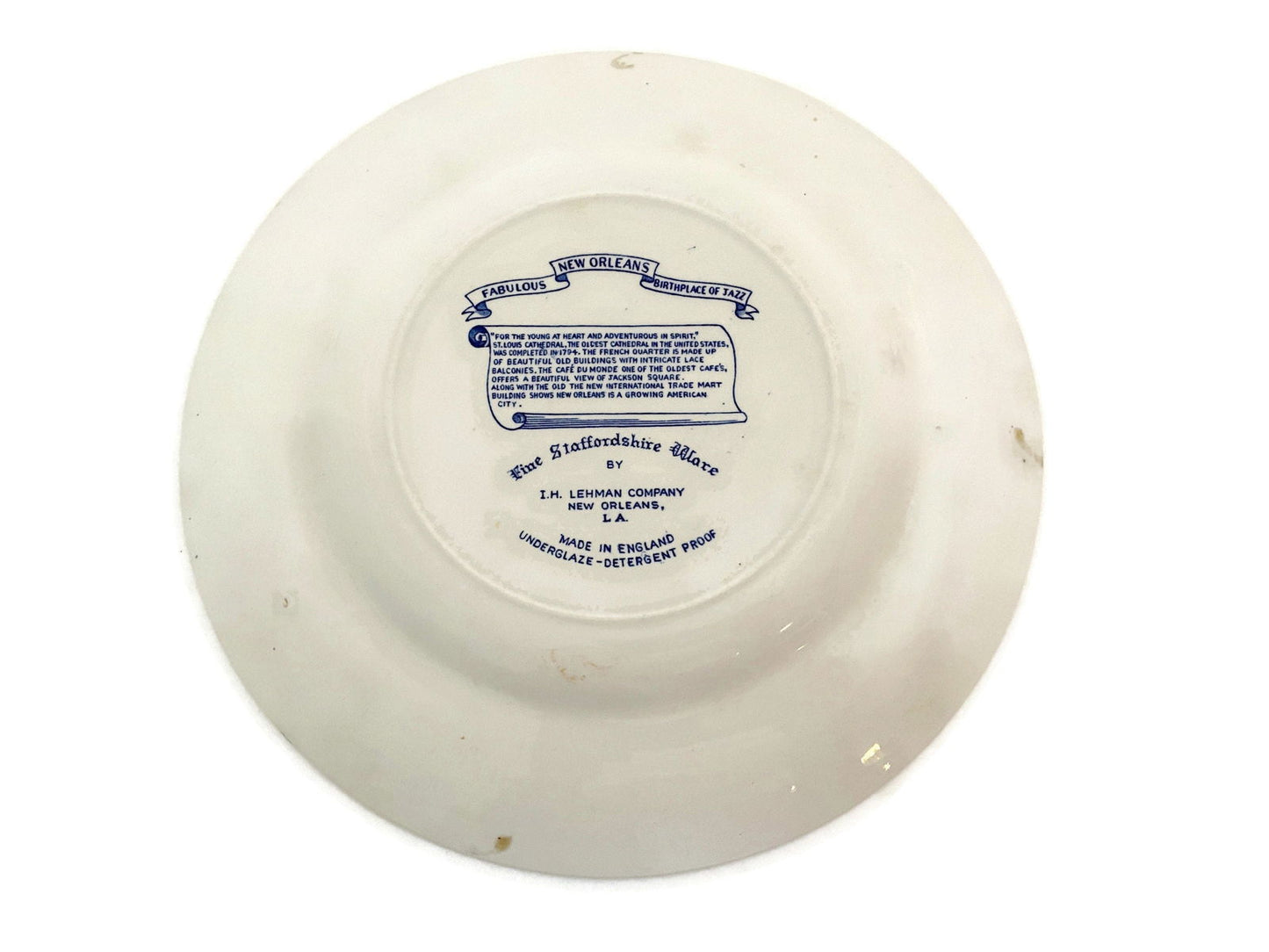 Vintage New Orleans Souvenir Plate at Duckwells