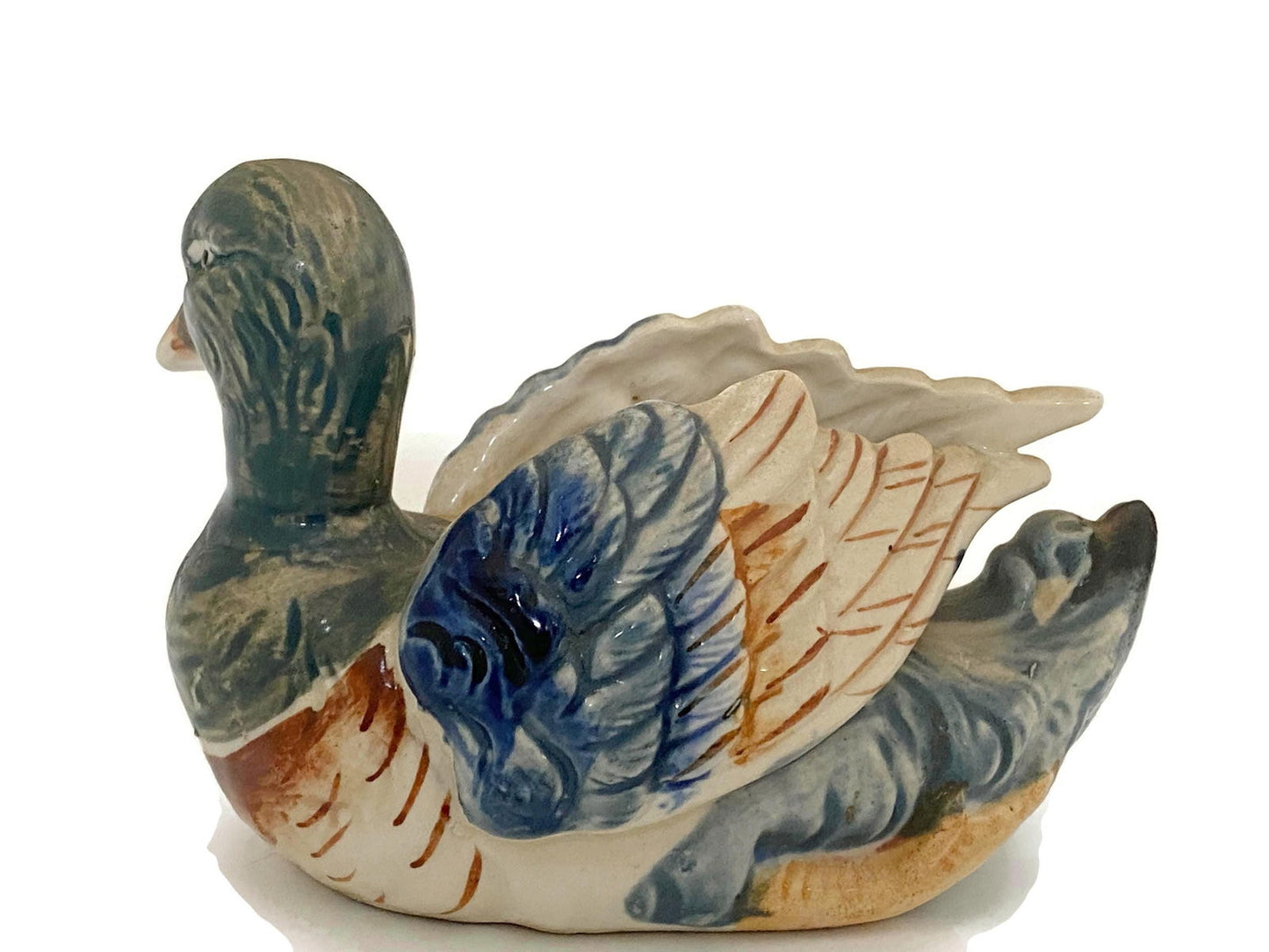 Vintage Occupied Japan Ceramic Duck Figurine at Duckwells