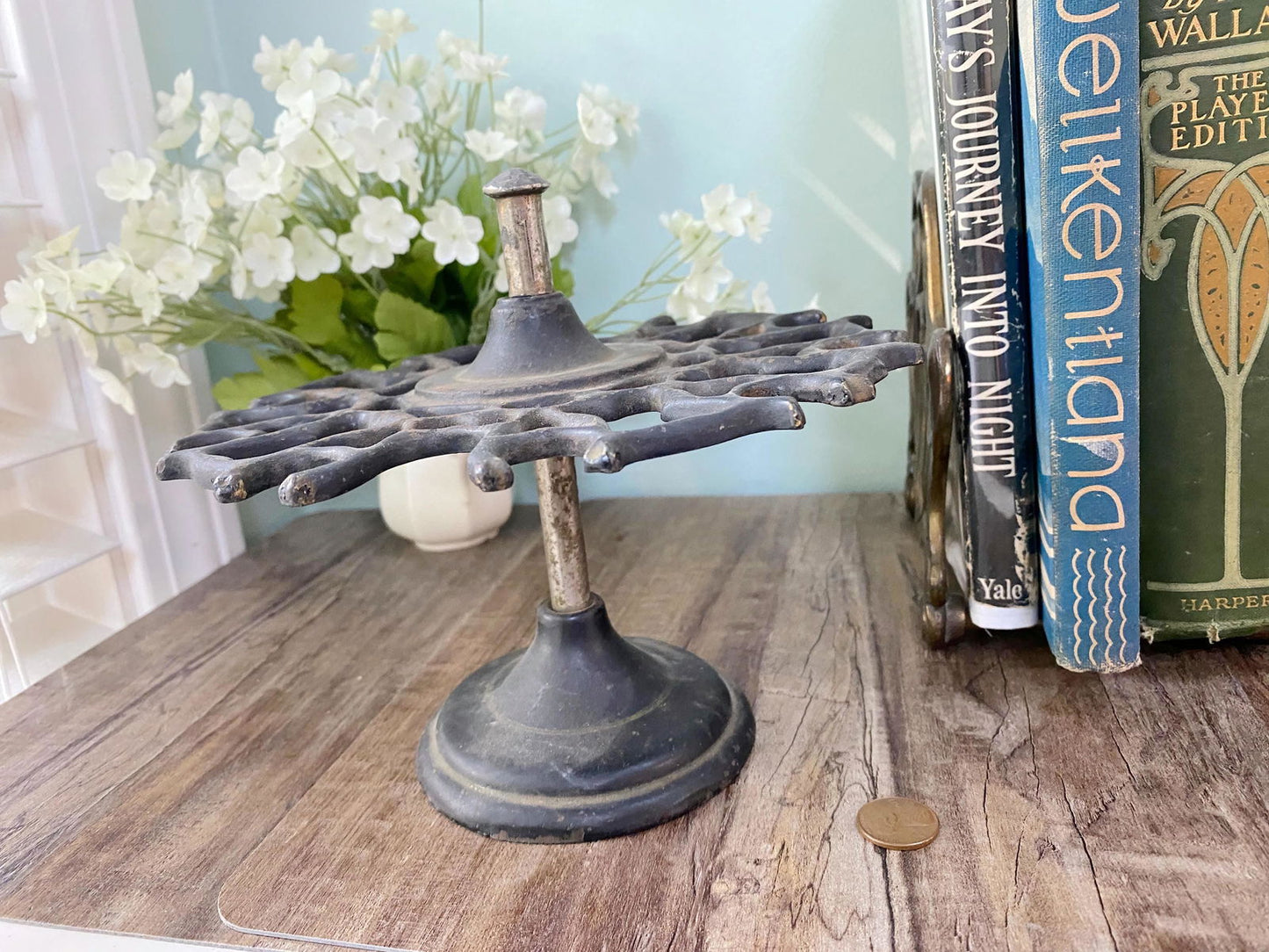 Vintage Office Cast Iron Stamp Carousel Holder - Duckwells