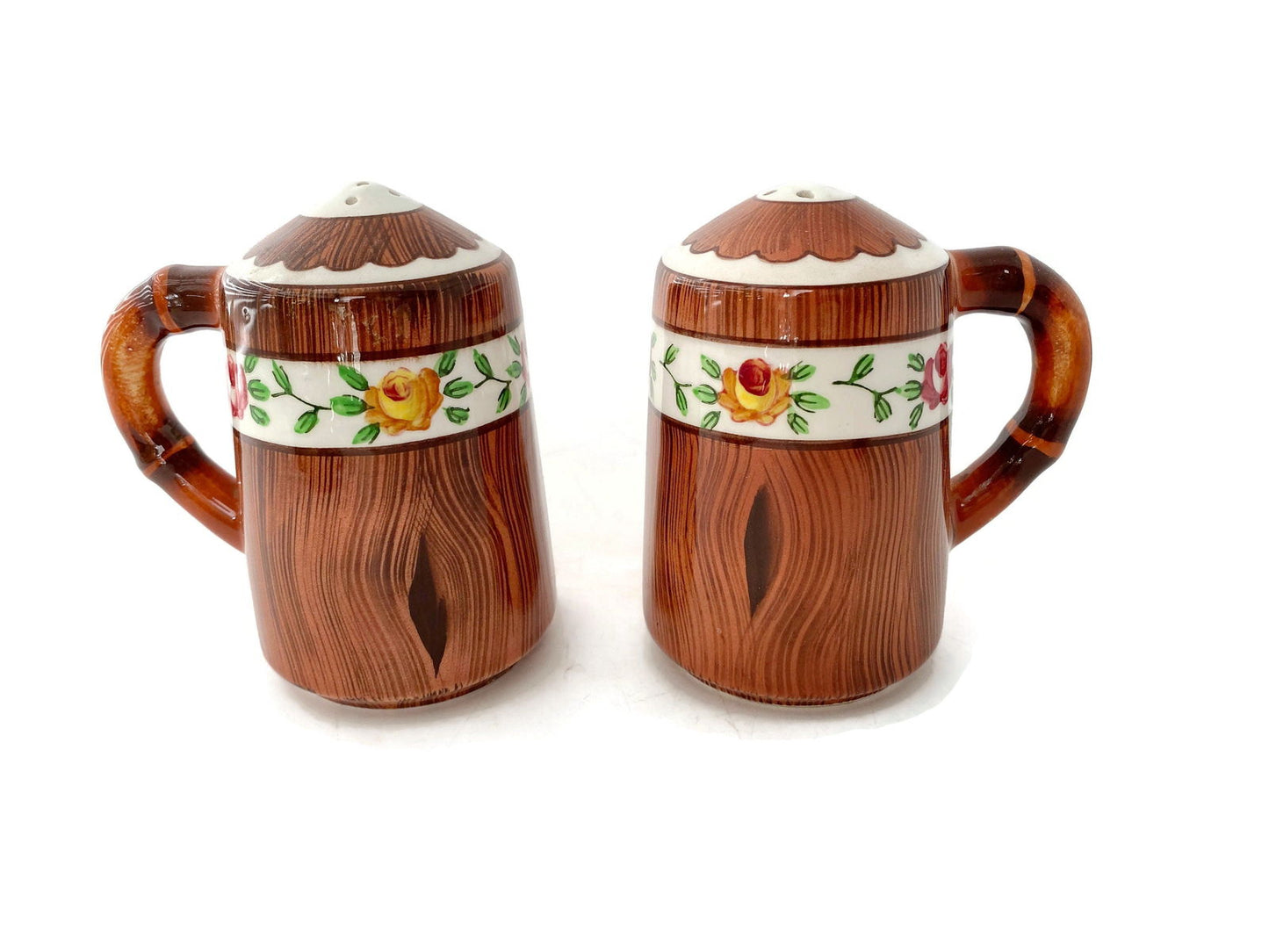 Vintage Orchard Ware Ceramic Salt and Pepper Shakers - Duckwells