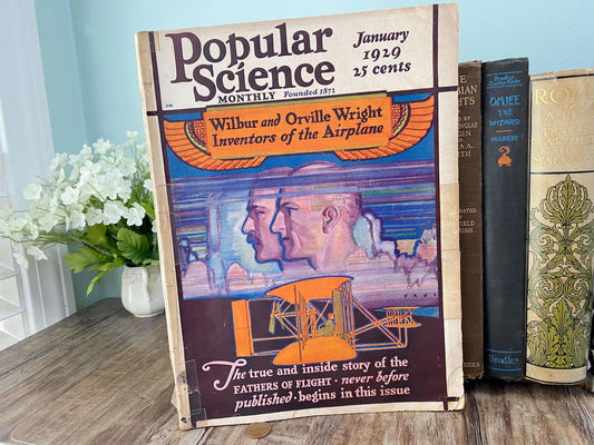 Vintage Popular Science Monthly Magazine January 1929 Edition at Duckwells