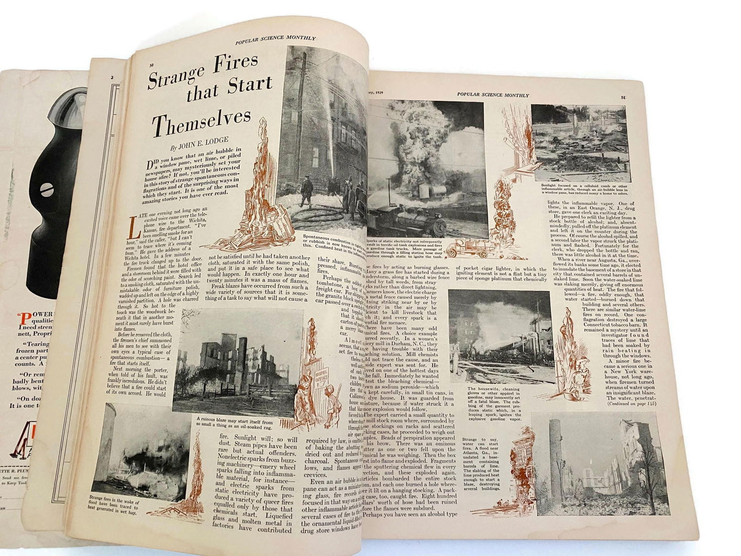 Vintage Popular Science Monthly Magazine January 1929 Edition at Duckwells