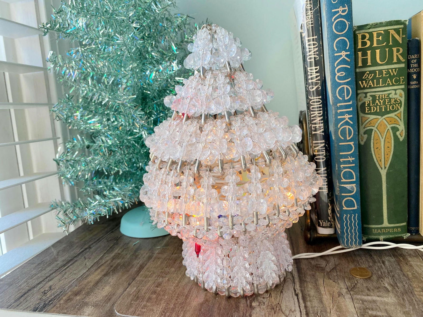 Vintage Safety Pin and Beads Christmas Tree Light at Duckwells