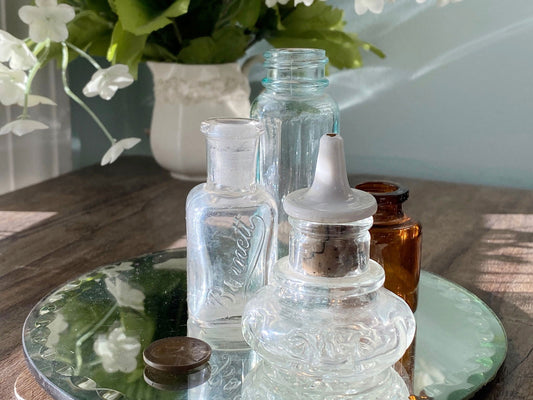Vintage Small Apothecary Empty Bottles at Duckwells