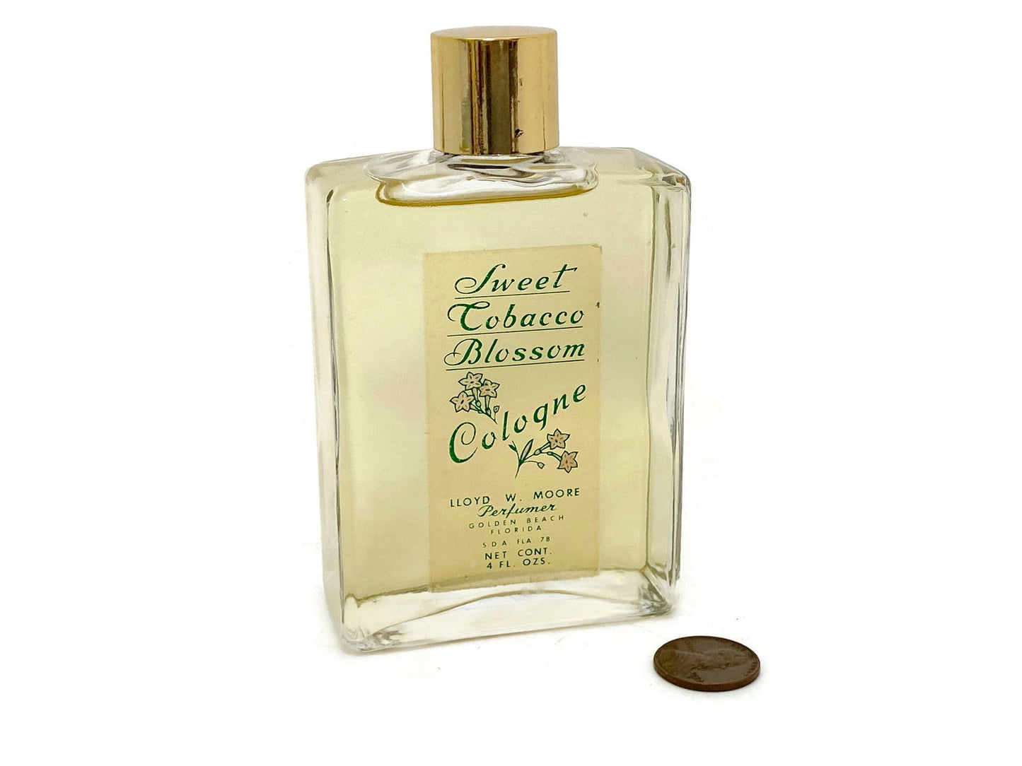 Vintage Sweet Tobacco Blossom Cologne by Lloyd W Moore Perfumers - Duckwells