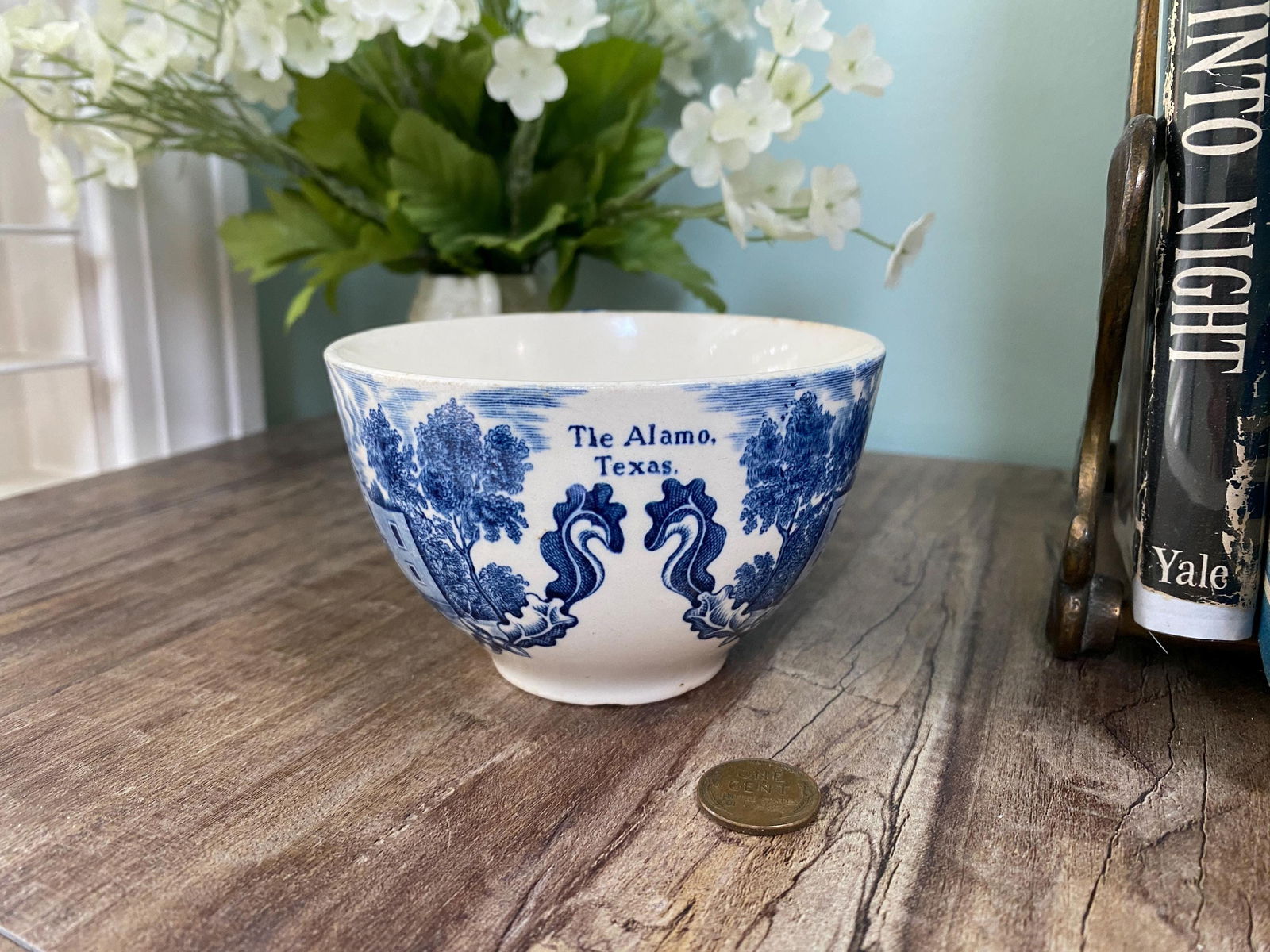 Vintage The Alamo Texas English Staffordshire Souvenir Teacup at Duckwells