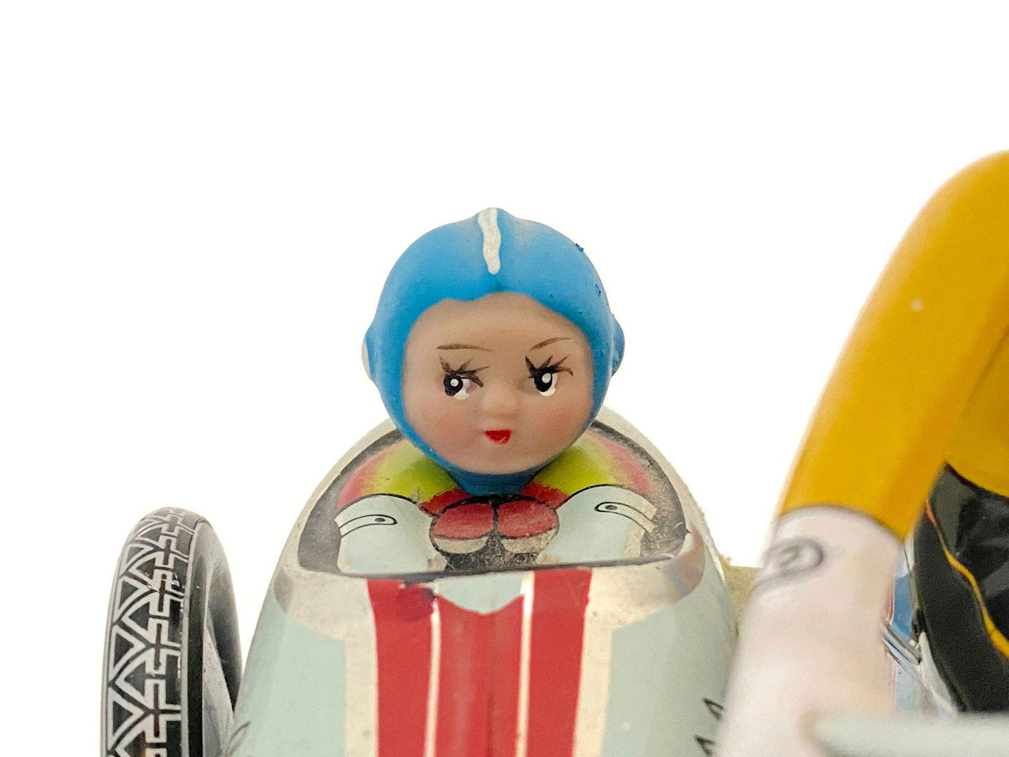 Vintage Tin Toy Motorcycle with Side Car by Schylling - Duckwells