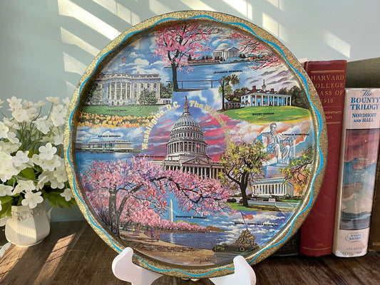 Vintage Washington DC Souvenir Metal Tray at Duckwells
