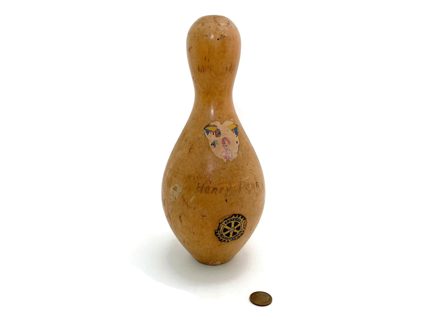 Vintage Wood Duckpin Bowling Pin - Duckwells
