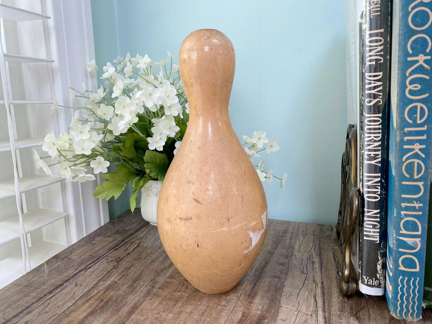 Vintage Wood Duckpin Bowling Pin - Duckwells