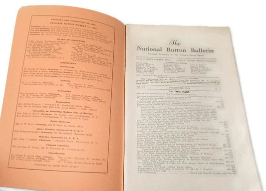 Vintage National Button Society Bulletins at Duckwells