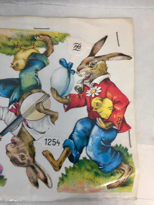Vintage Easter Rabbits Die Cuts, Printed in Germany at Duckwells