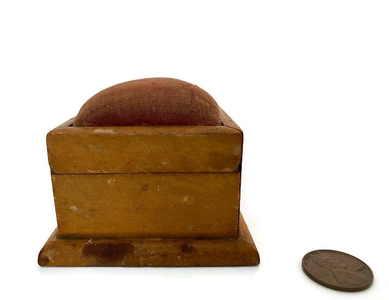 Antique Mauchline Ware Boston Souvenir Pin Cushion at Duckwells