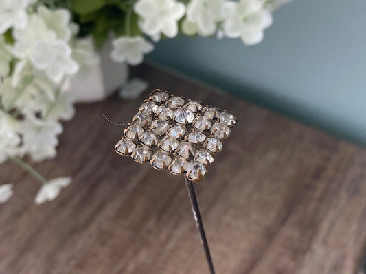 Antique Rhinestone Hat Pin, 8 1/2" tall Collectible at Duckwells