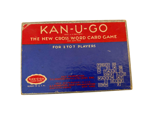 Vintage Crossword Card Game Kan-U-Go