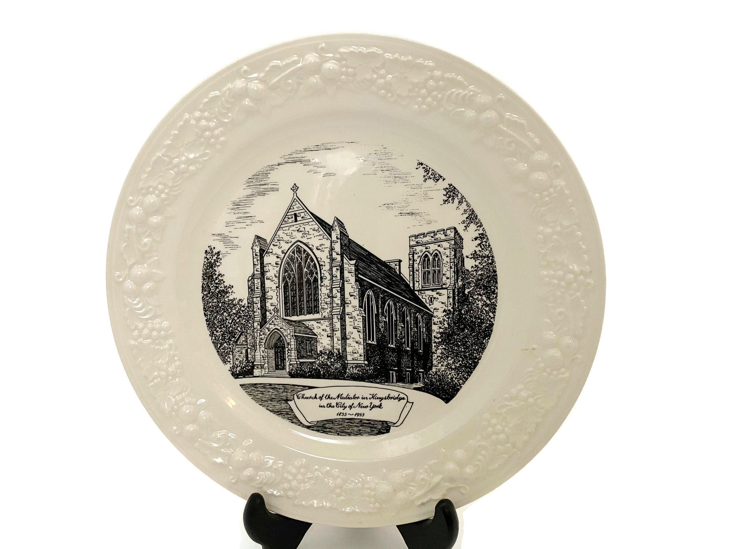 Vintage Church of Mediator in Kingsbridge, Bronx New York Plate