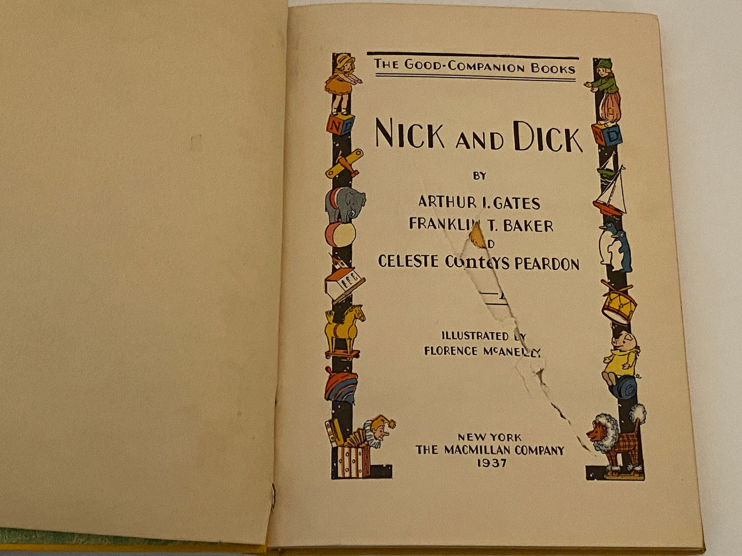 Vintage Children's Book Nick and Dick 1937 Edition