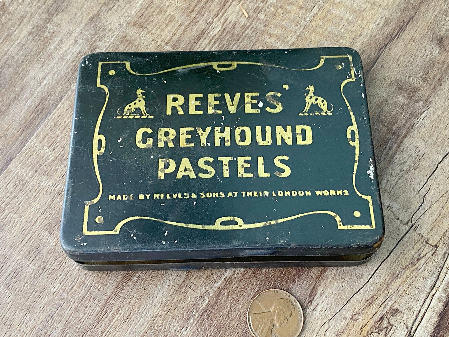 Vintage Reeves' Greyhound Pastels English Collectible