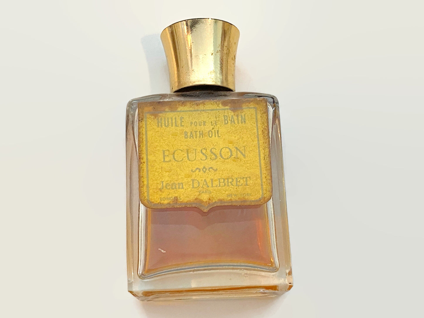 Vintage Jean D'Albret Ecusson Perfumed Bath Oil, .5oz