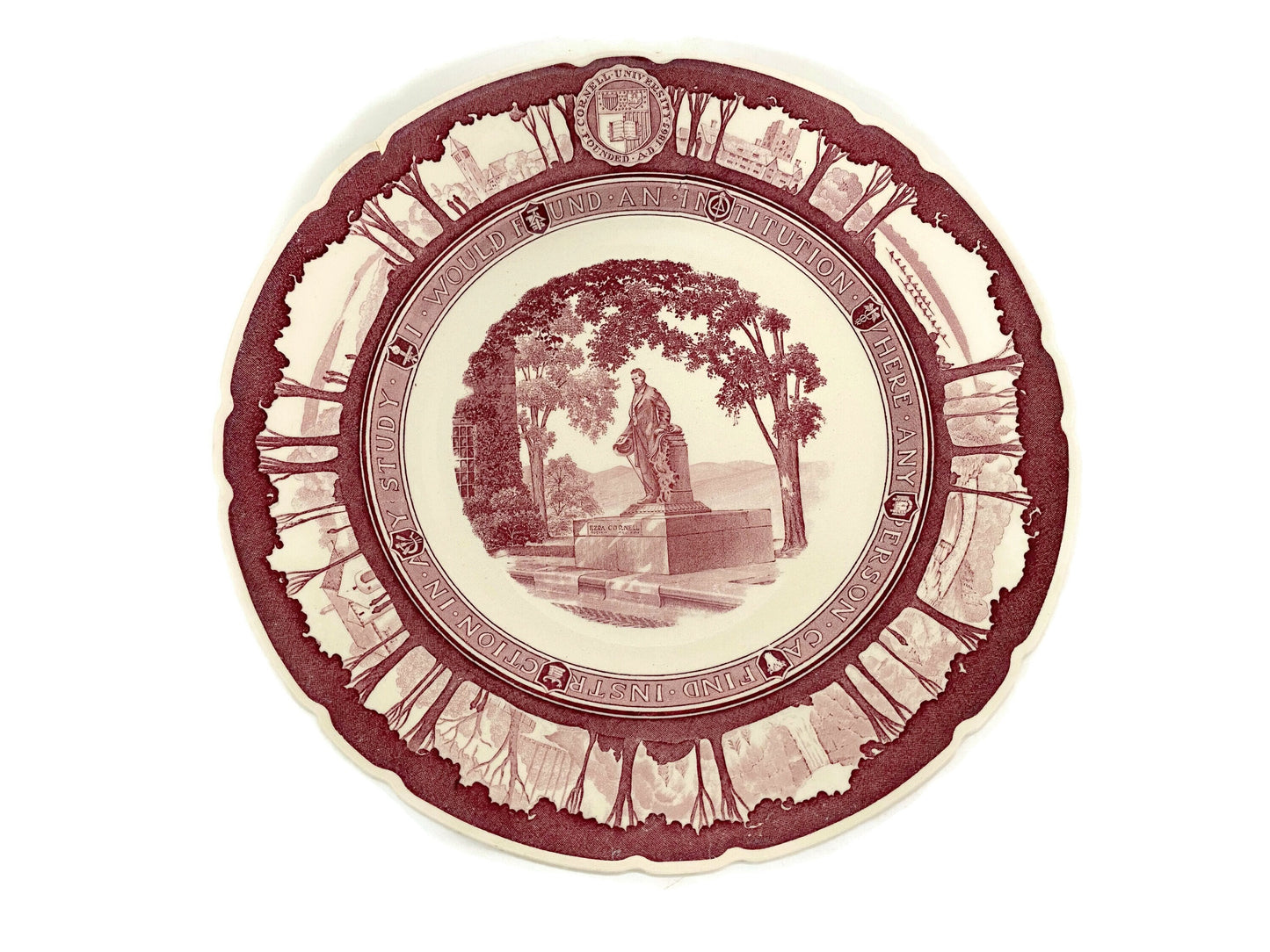 Vintage Cornell University Wedgwood Plate