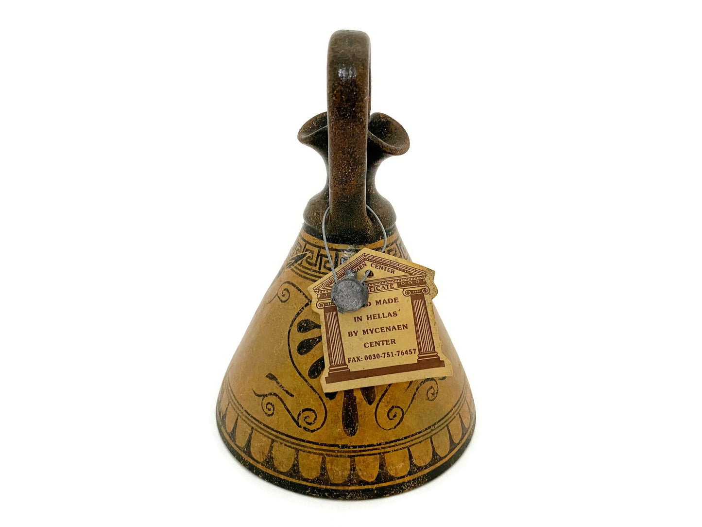 Vintage Greek Ceramic Pitcher, Handmade Museum Replica