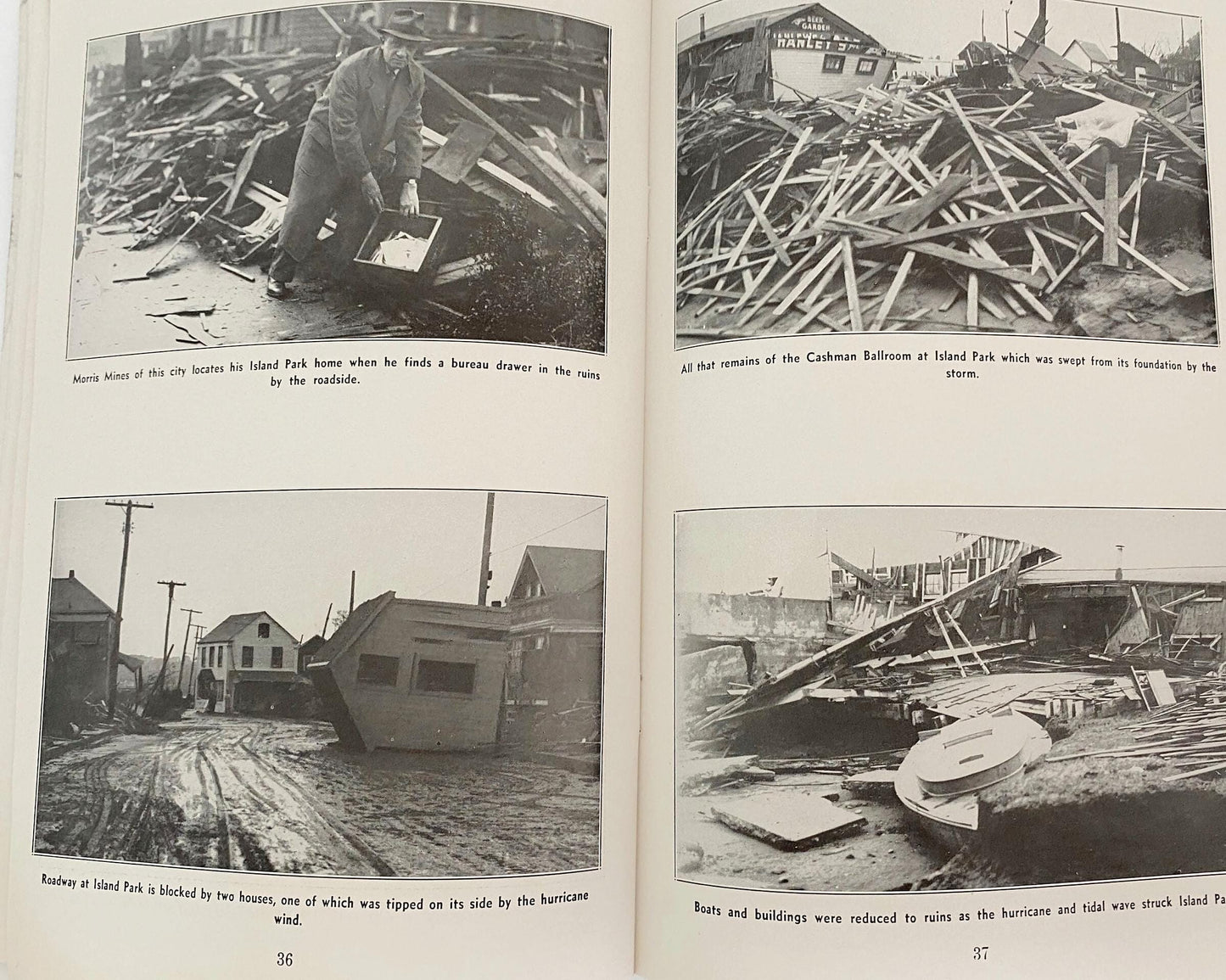 Vintage Hurricane of '38 Booklet Pictures of Greater Fall River 1938 at Duckwells