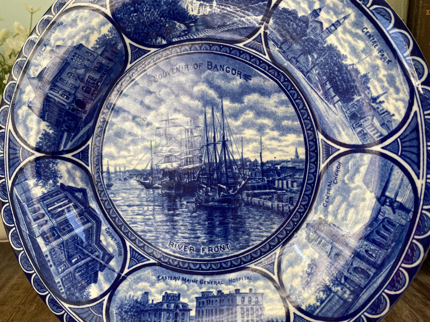 Vintage Bangor Maine Historical Plate