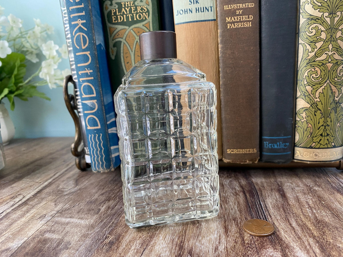 Vintage Campana's Italian Balm Patterned Glass Bottle