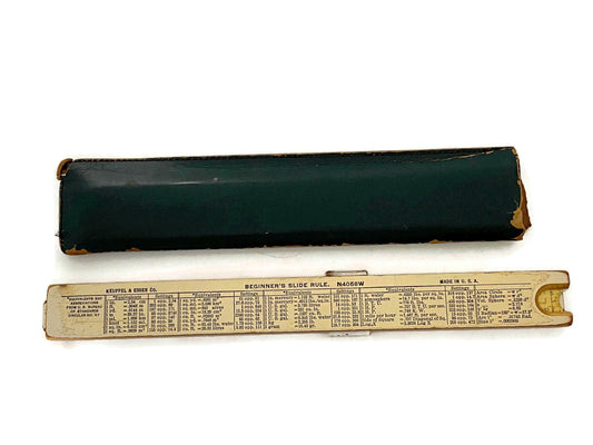 Keuffel and Esser Favorite Slide Rule, K & E 1950s Model N4058W at Duckwells