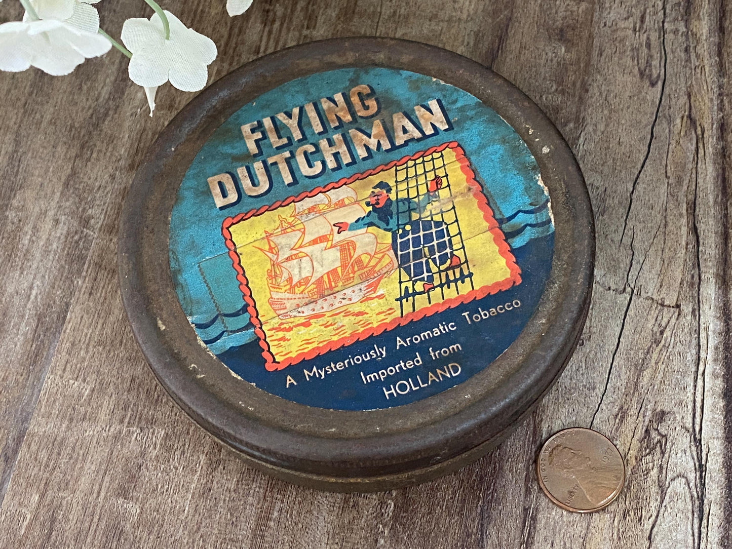 Vintage Flying Dutchman Tin Can Distributed by Hollco at Duckwells