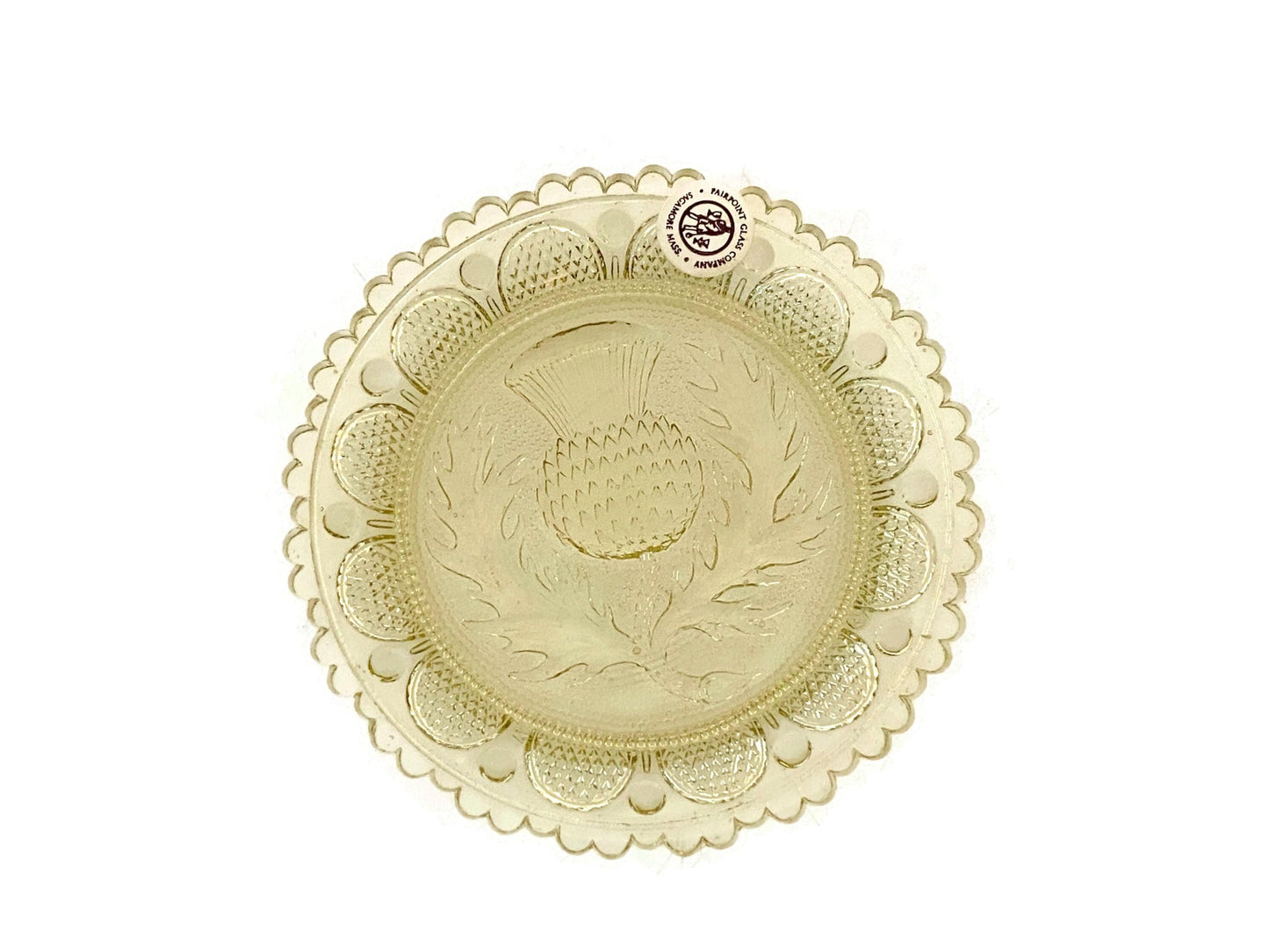 Vintage Pairpoint Glass Cup Plate at Duckwells