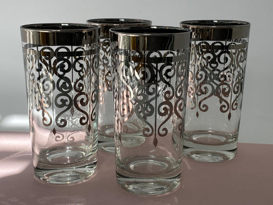 Midcentury Barware Silver Glassware at Duckwells