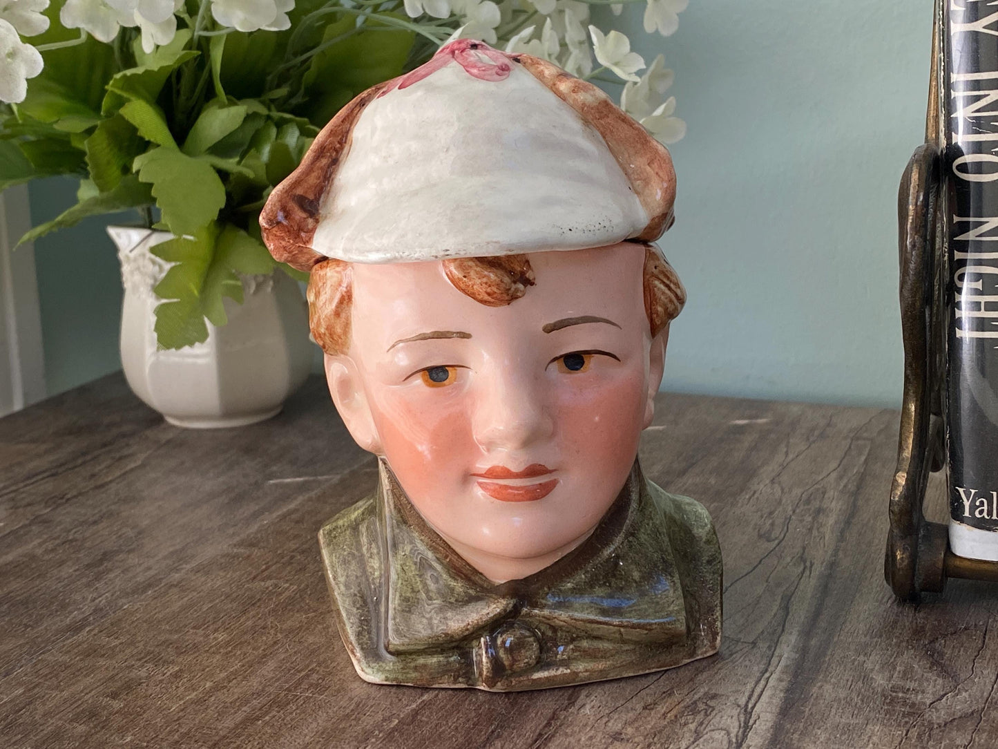 Antique Tobacco Jar Ceramic Figural Head at Duckwells