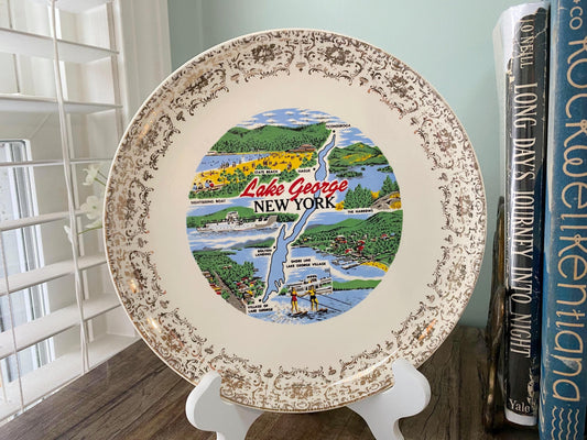 Vintage Lake George New York Souvenir Plate at Duckwells