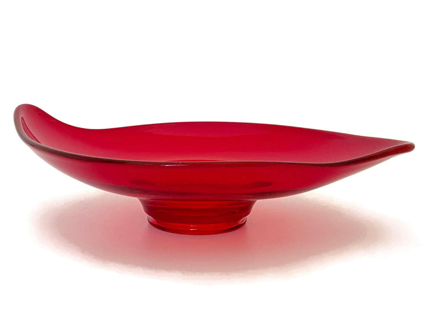 MCM Red Glass Dish by Viking Glass at Duckwells