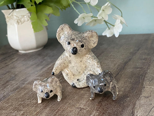 Vintage Koala Figurines by Hebb Pottery Australia at Duckwells