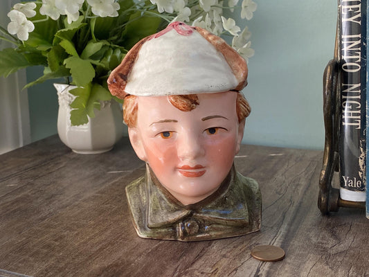 Antique Tobacco Jar Ceramic Figural Head at Duckwells