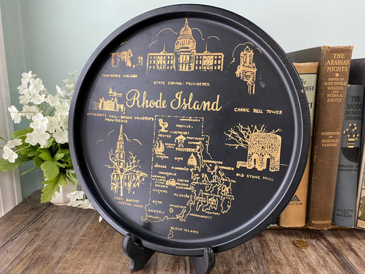 Mid Century Metal Rhode Island Souvenir Tray at Duckwells