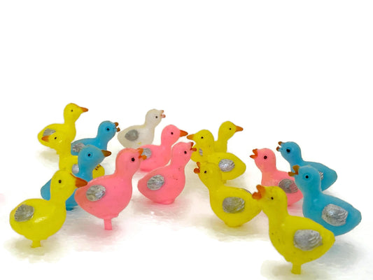 Vintage Plastic Chicks Cake Decorations at Duckwells
