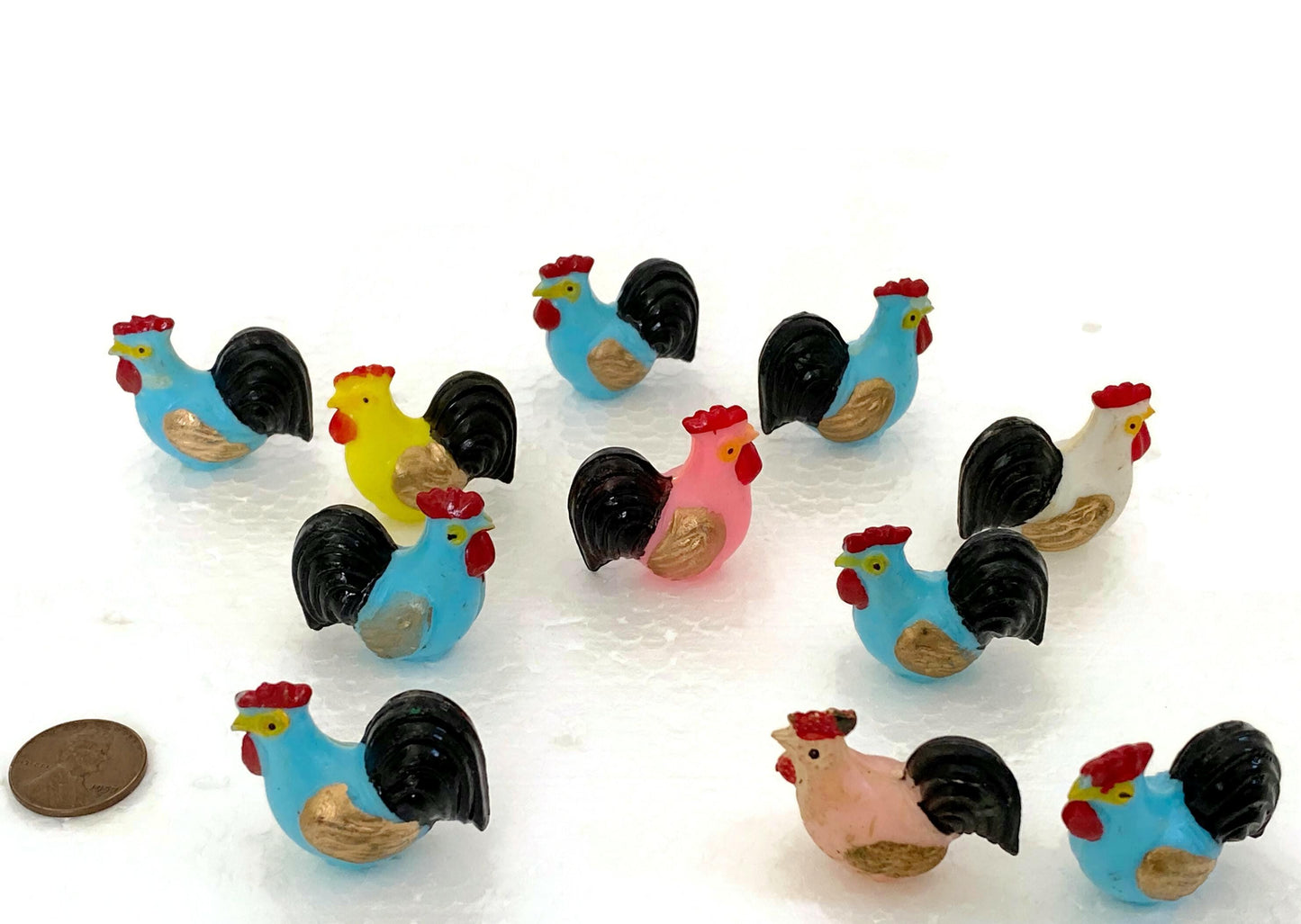 Vintage Plastic Chickens Cake Decorations at Duckwells