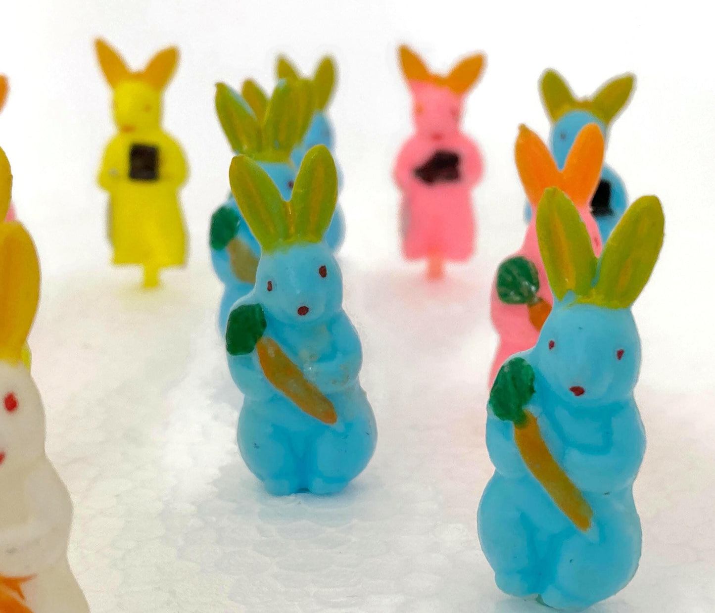 Vintage Plastic Easter Bunny Cake Decorations