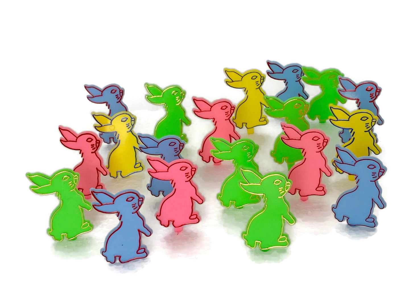 Vintage Plastic Bunny Cake Decorations