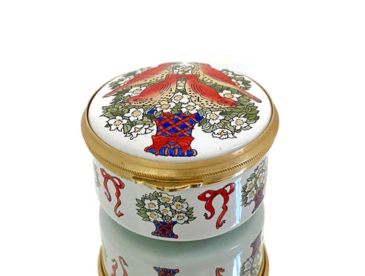 Vintage Staffordshire Trinket Box Christmas 1988 at Duckwells