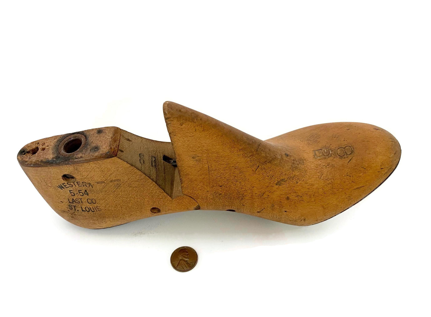 Vintage Wood Shoe Last Made in St. Louis at Duckwells