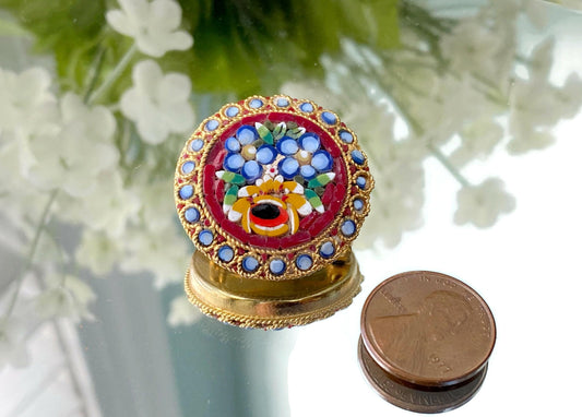 Vintage Italian Micro Mosaic Brooch at Duckwells
